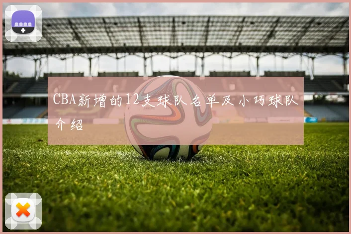 CBA新增的12支球队名单及小巧球队介绍